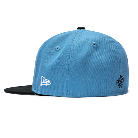 New Era 59Fifty Black and Blue Skull Chief 1992 Hat Club World Champs Patch Hat - Indigo, Black New Era