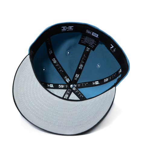 New Era 59Fifty Black and Blue Skull Chief 1992 Hat Club World Champs Patch Hat - Indigo, Black New Era