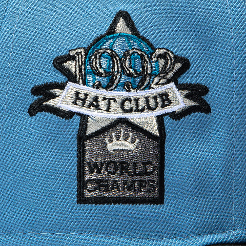 New Era 59Fifty Black and Blue Skull Chief 1992 Hat Club World Champs Patch Hat - Indigo, Black New Era