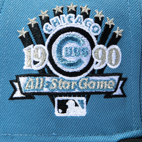 New Era 59Fifty Black and Blue Chicago Cubs 1990 All Star Game Patch Hat - Indigo, Black New Era