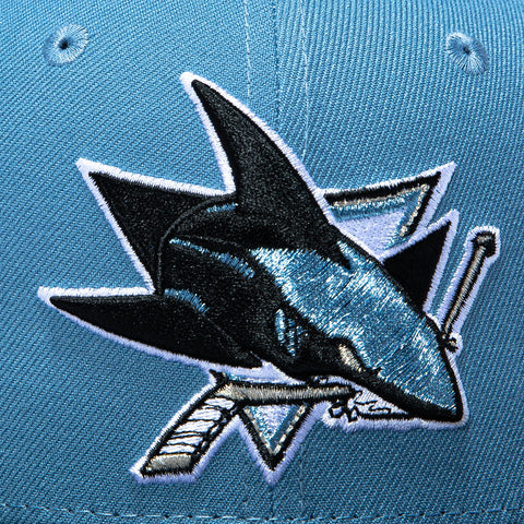 New Era 59Fifty Black and Blue San Jose Sharks Logo Patch Alternate Hat - Indigo, Black New Era