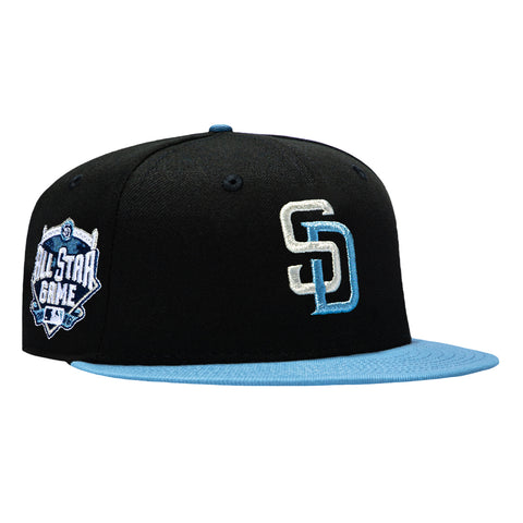New Era 59Fifty Black and Blue San Diego Padres 2016 All Star Game Patch Hat - Black, Indigo New Era