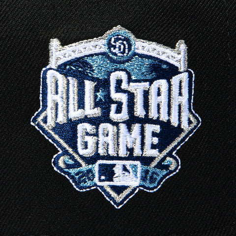 New Era 59Fifty Black and Blue San Diego Padres 2016 All Star Game Patch Hat - Black, Indigo New Era