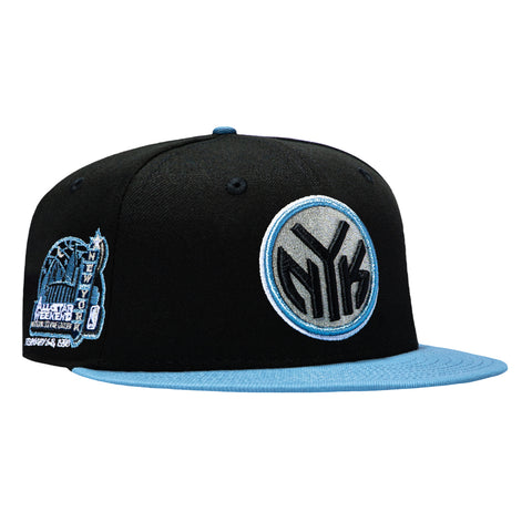 New Era 59Fifty Black and Blue New York Knicks 1998 All Star Game Patch Token Hat - Black, Indigo New Era