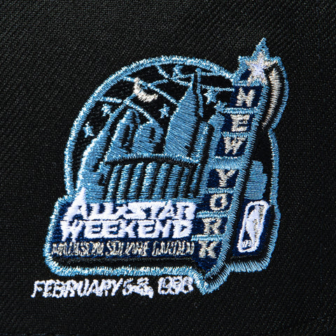 New Era 59Fifty Black and Blue New York Knicks 1998 All Star Game Patch Token Hat - Black, Indigo New Era