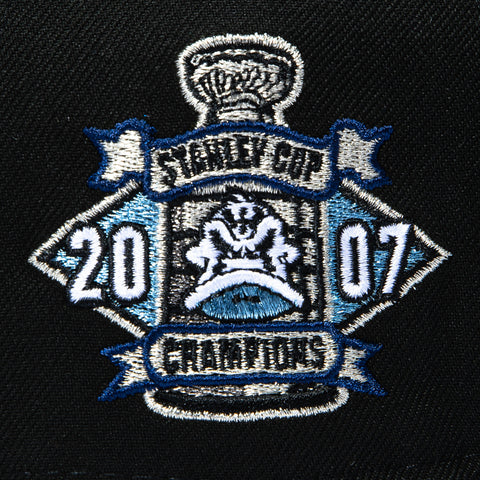 New Era 59Fifty Black and Blue Anaheim Ducks 2007 Stanley Cup Champions Patch Hat - Black, Indigo New Era