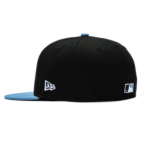 New Era 59Fifty Black and Blue Oakland Athletics 50th Anniversary Patch Stomper Hat - Black, Indigo New Era