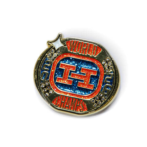 Hat Club 2026 World Champions Ring Pin - Gold, Royal, Orange Hat Club