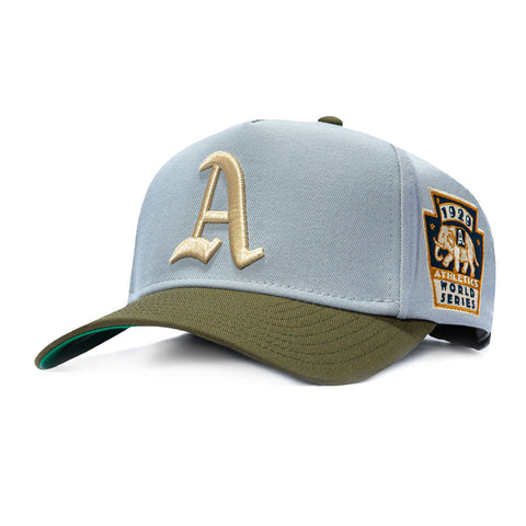 MN 2T ATHLETICS GRY/OLV SN Mitchell and Ness