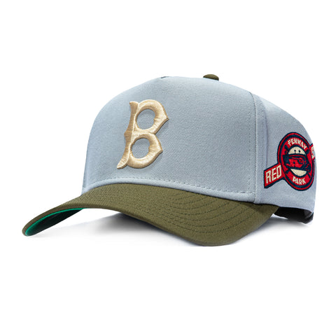 MN 2T RED SOX GRY/OLV SN Mitchell and Ness