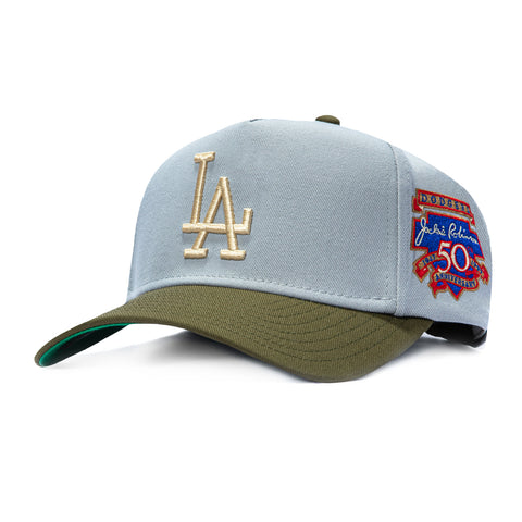 MN 2T DODGERS GRY/OLV SN Mitchell and Ness