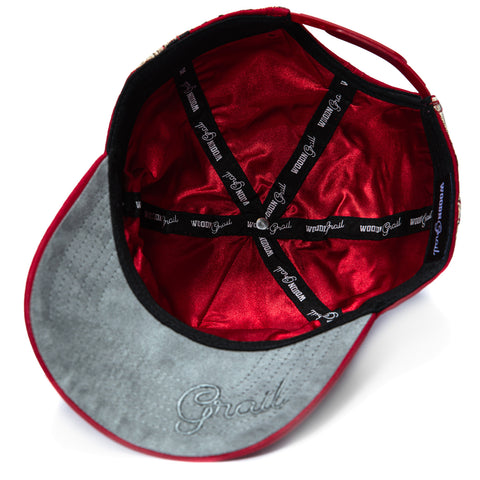 Woodn Grail USC Trojan Memorial Coliseum Home Crowd Stadium Patch Script Snapback Hat - Cardinal Woodn Grail