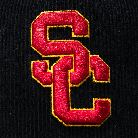 Woodn Grail USC Trojan Banners Patch Corduroy Snapback Hat - Black Woodn Grail