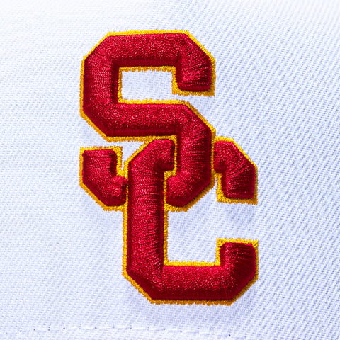 Woodn Grail USC Trojan Stadium Patch Snapback Hat - White, Cardinal Woodn Grail