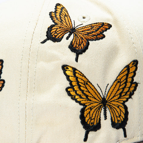 Field Grade No F*cks Given Butterfly Snapback Hat - Stone, Grey Field Grade