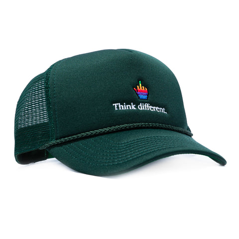 Field Grade Think Different Snapback Mesh Trucker Hat - Green Field Grade