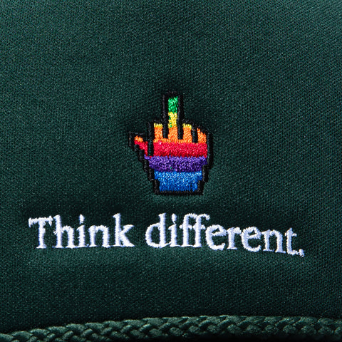 Field Grade Think Different Snapback Mesh Trucker Hat - Green Field Grade