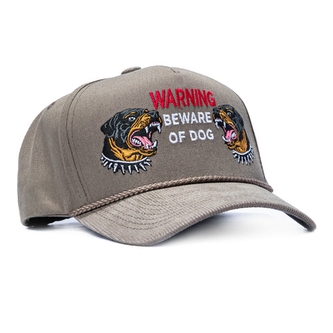 Field Grade Beware of Dog Snapback Hat - Grey Field Grade