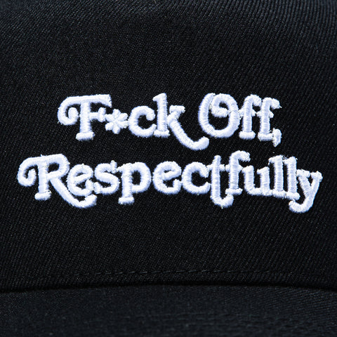 Field Grade F*ck Off Respectfully Madrigold Snapback Hat - Black Field Grade