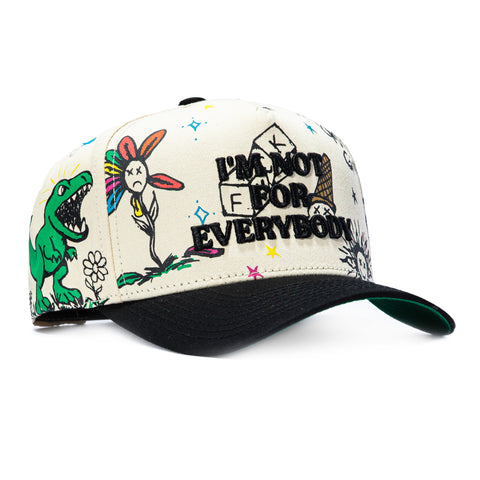 Field Grade Not For Everybody Doodle Snapback Hat - Sand, Black Field Grade