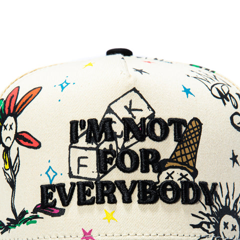 Field Grade Not For Everybody Doodle Snapback Hat - Sand, Black Field Grade