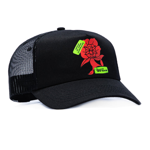 <div>HUF FLOWER DISTRICT TRUCKER BLK SN</div> Huf