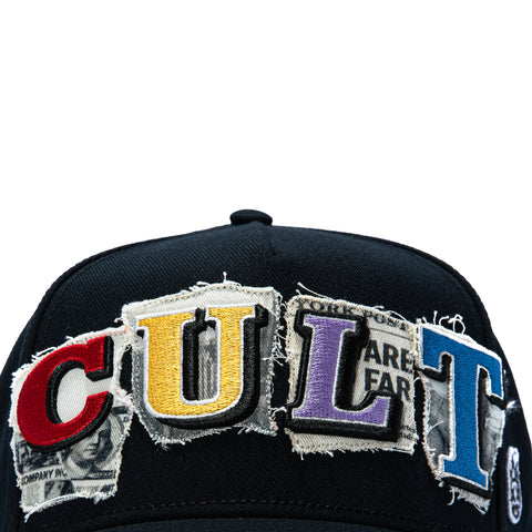 Cult of Individuality Newsprint Snapback Hat - Black Cult of Individuality