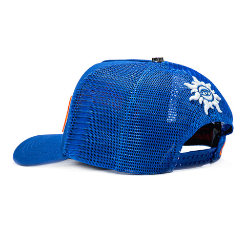 Godspeed Forever Trucker Snapback Hat - Blue, Orange Godspeed