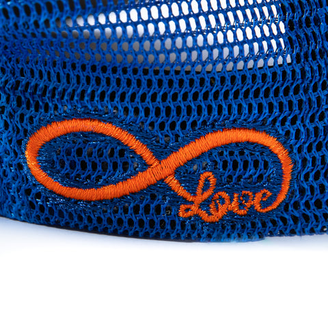 Godspeed Forever Trucker Snapback Hat - Blue, Orange Godspeed