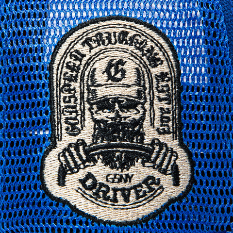 Godspeed Forever Trucker Snapback Hat - Blue, Orange Godspeed