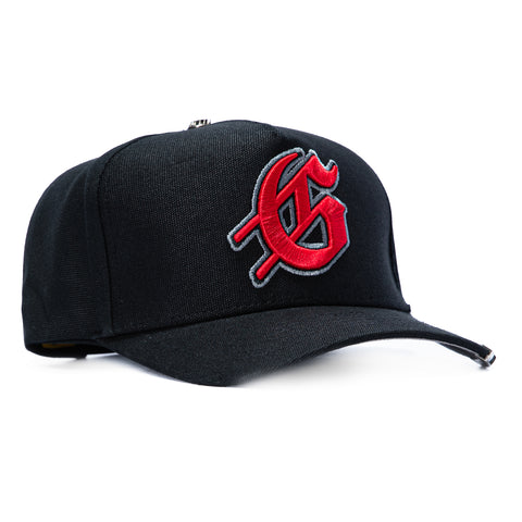 Godspeed Insignia G Logo Snapback Hat - Black, Red Godspeed