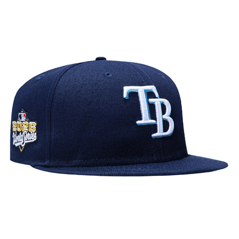 New Era 59Fifty Tampa Bay Rays 2026 World Series Patch Game Hat - Navy New Era