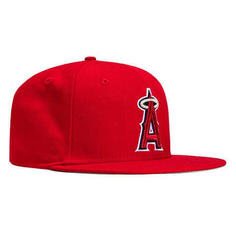 New Era 59Fifty Los Angeles Angels 2002 World Series Patch Hat - Red
