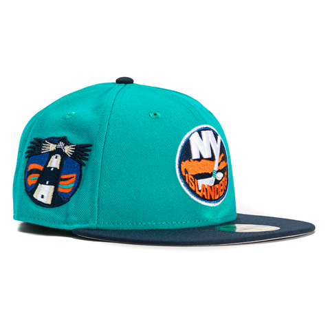 New Era 59Fifty New York Islanders Logo Patch 1995 Alternate Hat - Teal, Navy