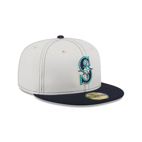 New Era 59Fifty Seattle Mariners Hat - Grey, Navy New Era