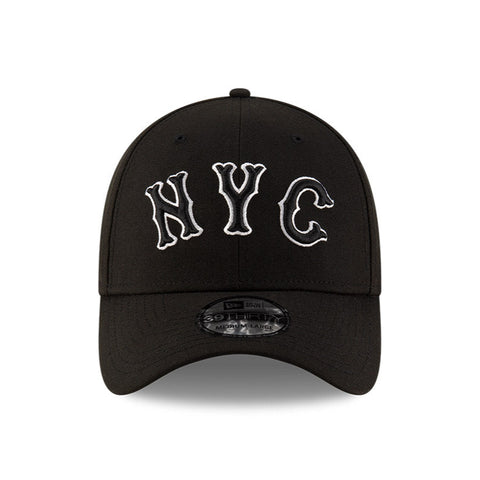 New Era 39Thirty New York Mets 2024 City Connect Stretch Fitted Hat - Black, White New Era
