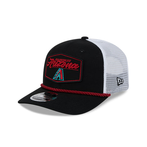 New Era 9Seventy Arizona Diamondbacks Snapback Trucker Pitch Hat - Black, White