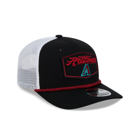 New Era 9Seventy Arizona Diamondbacks Snapback Trucker Pitch Hat - Black, White