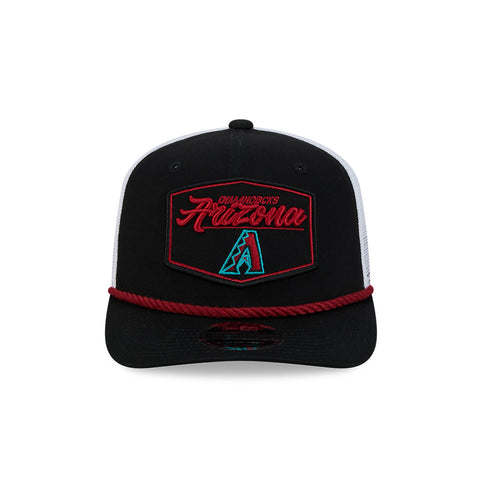 New Era 9Seventy Arizona Diamondbacks Snapback Trucker Pitch Hat - Black, White