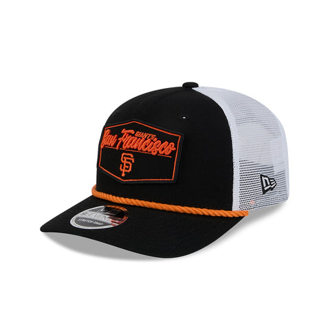 New Era 9Seventy San Francisco Giants Snapback Trucker Pitch Hat - Black, White