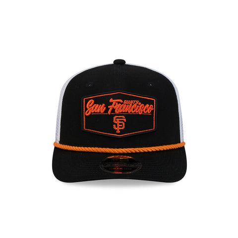 New Era 9Seventy San Francisco Giants Snapback Trucker Pitch Hat - Black, White