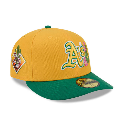 New Era 59Fifty Oakland Athletics 2026 Arizona Spring Training Pre-Curved Hat - Gold, Green New Era