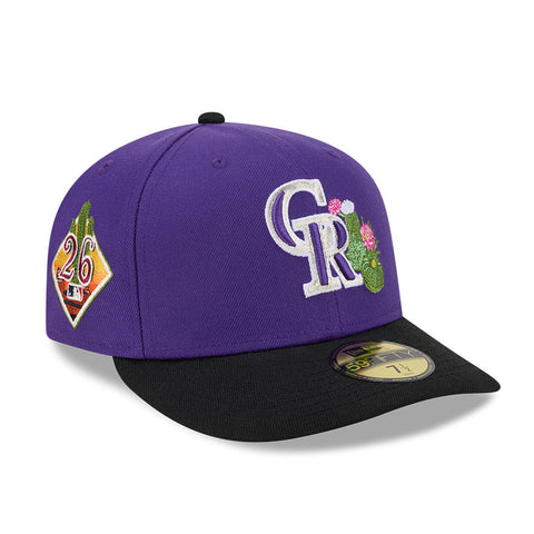 New Era 59Fifty Colorado Rockies 2026 Arizona Spring Training Pre-Curved Hat - Purple, Black New Era