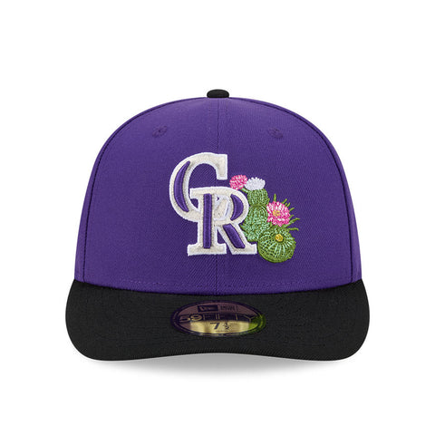 New Era 59Fifty Colorado Rockies 2026 Arizona Spring Training Pre-Curved Hat - Purple, Black New Era