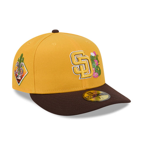 New Era 59Fifty San Diego Padres 2026 Arizona Spring Training Pre-Curved Hat - Gold, Brown New Era