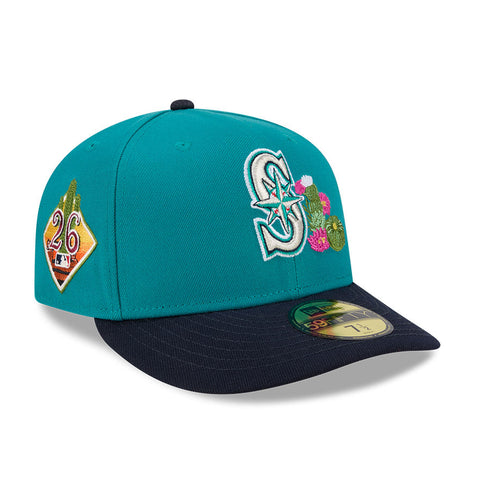 New Era 59Fifty Seattle Mariners 2026 Arizona Spring Training Pre-Curved Hat - Teal, Navy New Era