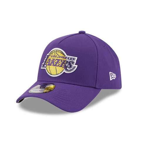 New Era 9Forty A-Frame 2026 NBA Draft Los Angeles Lakers Rhinestone Snapback Hat - Purple New Era