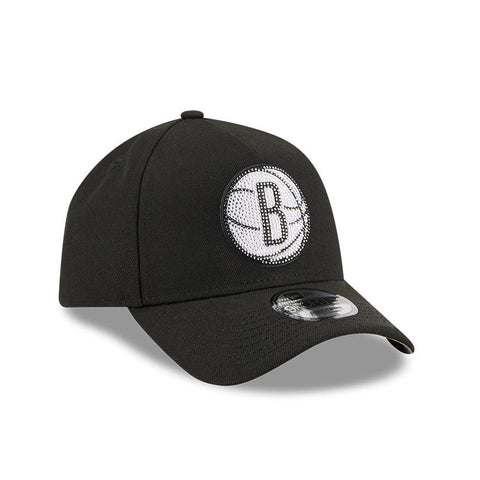 New Era 9Forty A-Frame 2026 NBA Draft Brooklyn Nets Rhinestone Snapback Hat - Black New Era