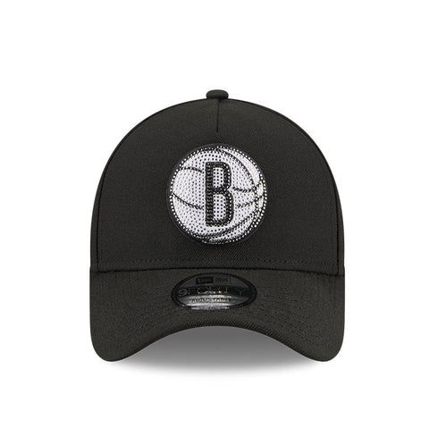 New Era 9Forty A-Frame 2026 NBA Draft Brooklyn Nets Rhinestone Snapback Hat - Black New Era
