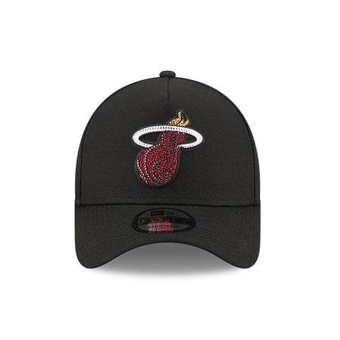New Era 9Forty A-Frame 2026 NBA Draft Miami Heat Rhinestone Snapback Hat - Black New Era